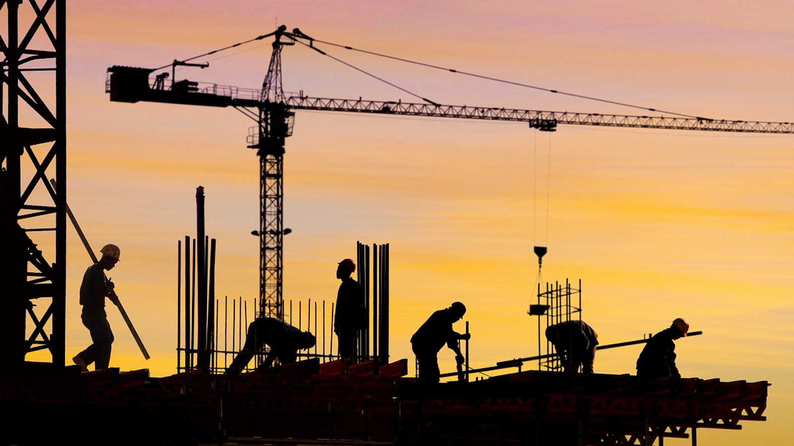 Construction team working on a site